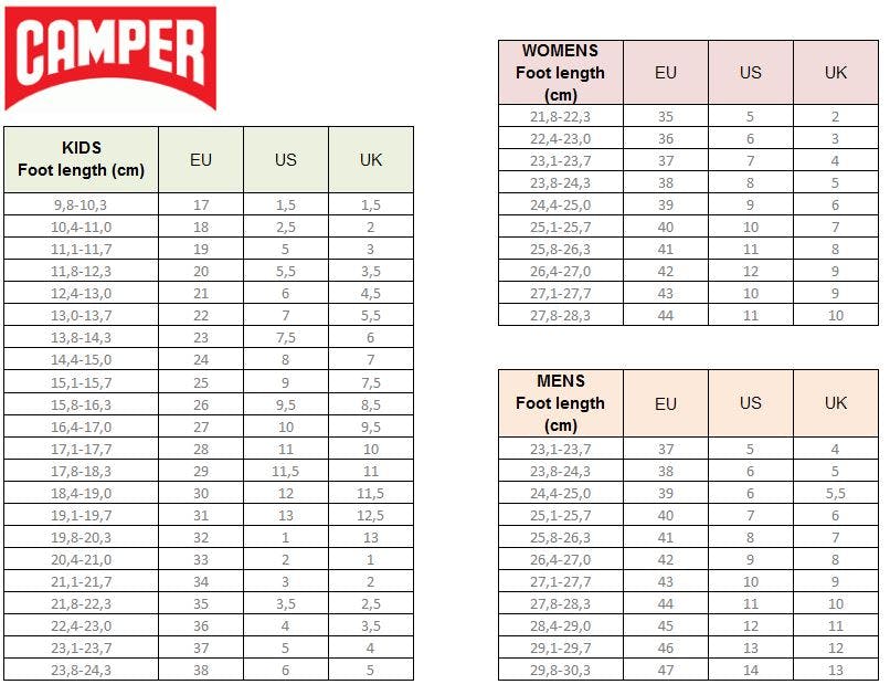 Camper Size Chart Ponasa
